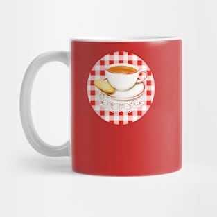 Red Gingham and Teacups Mug